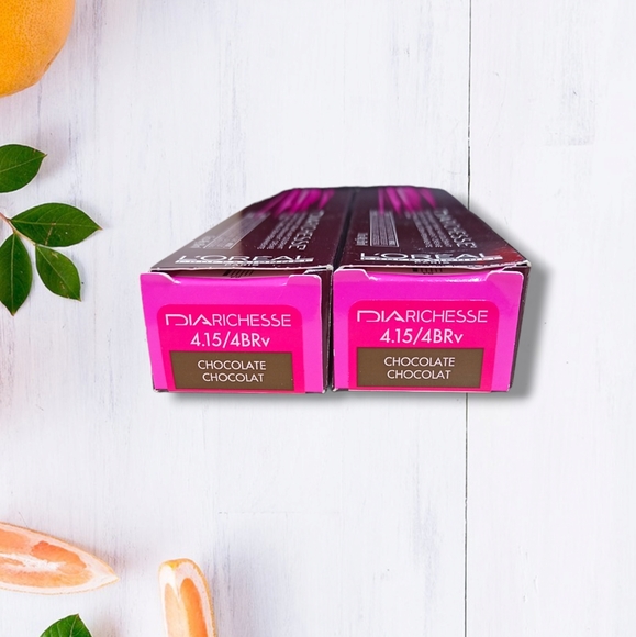 L'Oreal Professionnel DIARichesse 2 Tubes Ammonia-Free 4.15/4BRv Chocolate - Picture 1 of 16